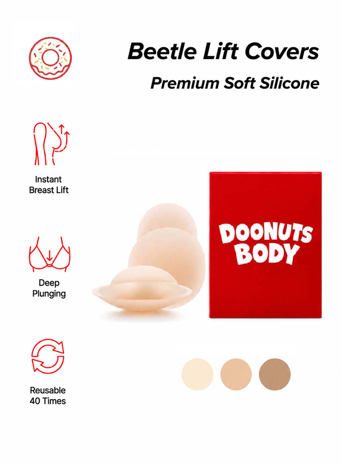 DOONUTS Penutup Puting Silikon - Nipple Cover Pasties ulasan dan harga